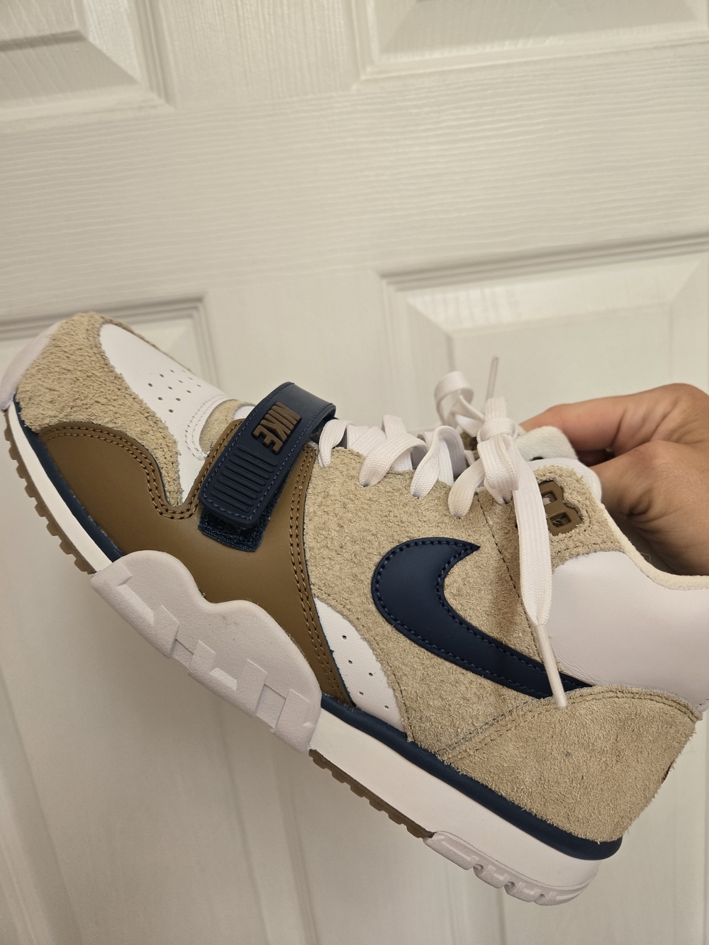 Nike Womens Tan and Navy Sneakers